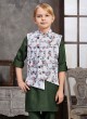 Flower Printed Nehru Jacket Set For Wedding